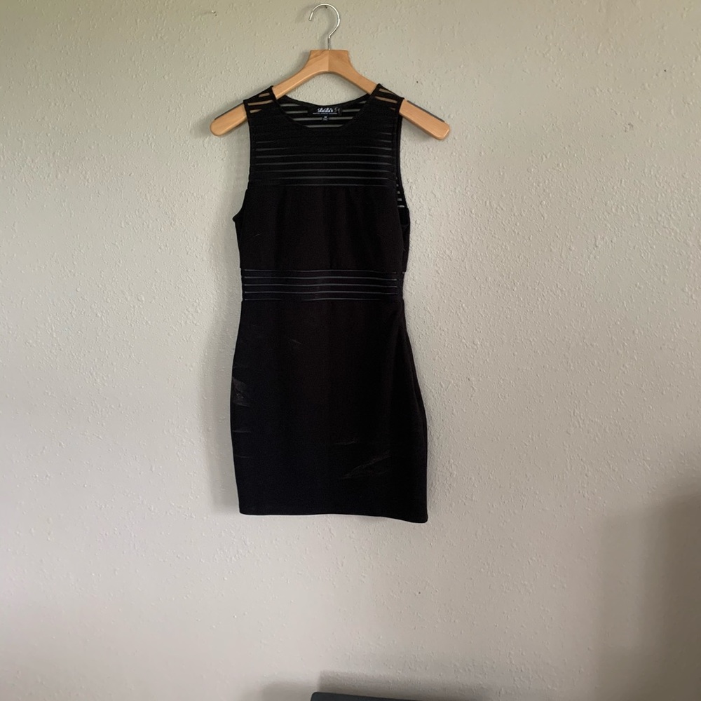 Lulus Chic-ret Agent Black Mesh Bodycon Dress - Picture 4 of 8
